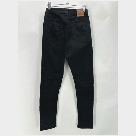 Toteme Classic Black Denim High Rise Slim Straight Jeans Size 28 Modern Preppy - Picture 2 of 12